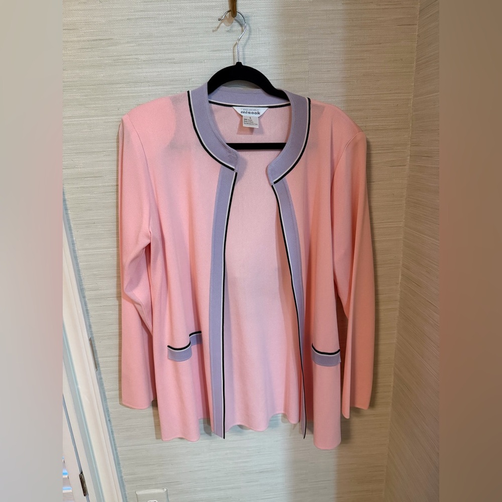 Misook open-front cardigan